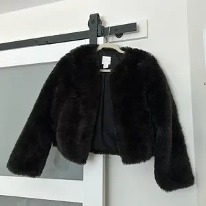 Jackets Coats Hm Faux Fur Jacket Xs Poshmark